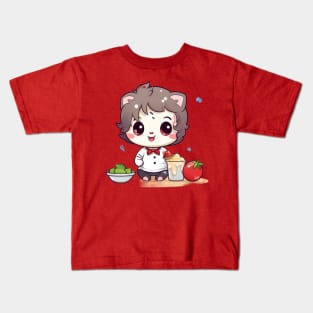 kawaii chef T-Shirt cute  funny Kids T-Shirt